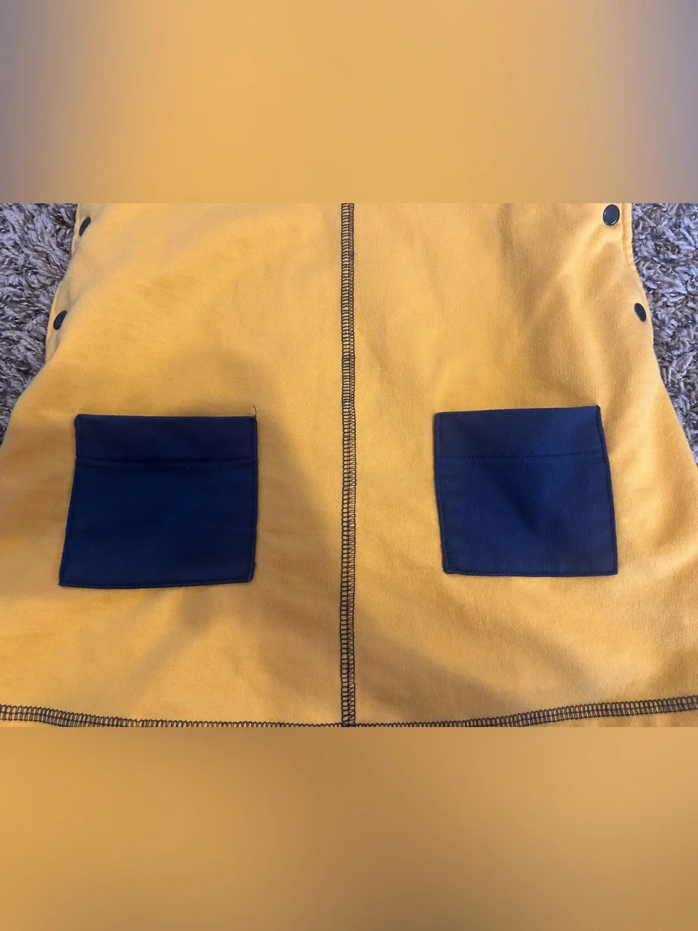 Winnie The Pooh Jumper Yellow Blue Pockets Size 4 Time For New Friends Vintage